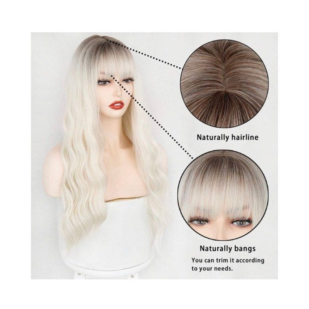 Platinum Blonde Wig,Hair Wigs - Picture 7 of 10